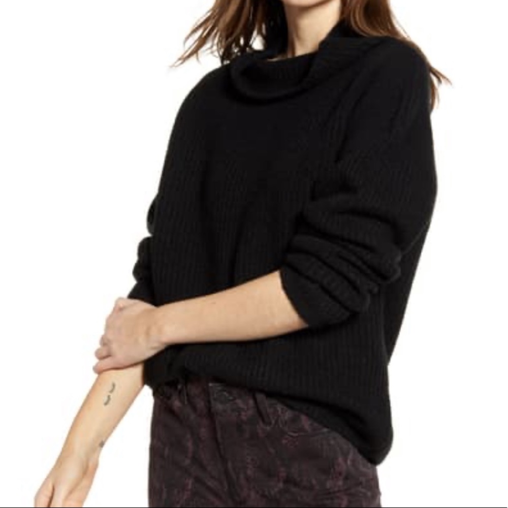 NWT Chelsea28 Rib Funnel Neck Sweater In Tan SizeS